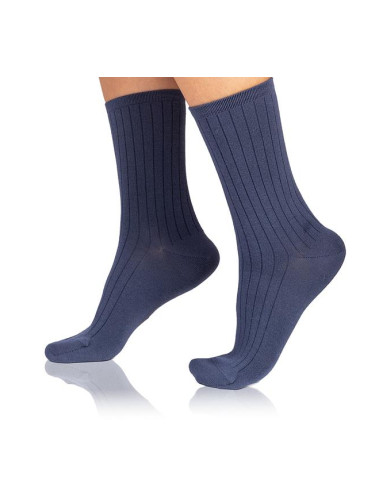 Bellinda 
FANCY RIB MODAL SOCKS - Women's Modal Socks - Blue