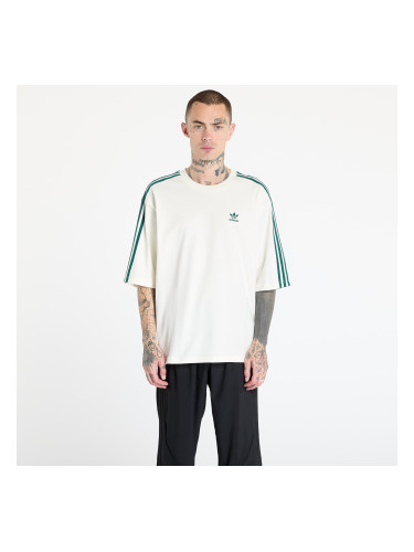 Тениска adidas Adicolor Oversized T-Shirt Off White/ Collegiate Green L