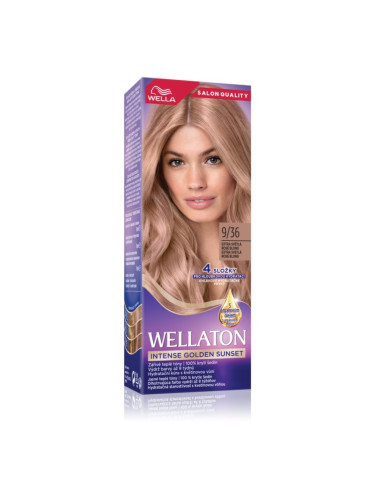 Wella Wellaton Intense Golden Sunset перманентната боя за коса с арганово масло 9/36 Extra Light Rosé Blonde 1 бр.
