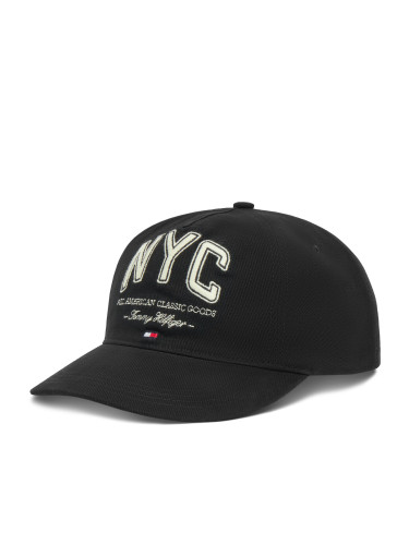 Шапка с козирка Tommy Hilfiger Flag Seasonal 5 Panel AM0AM13562 Черен