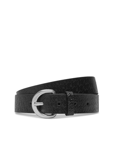 Дамски колан Calvin Klein Classic Buckle Aop 30Mm LV04K7019G Черен