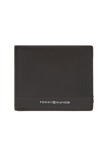 Портфейл Tommy Hilfiger Th Foundation Mini Cc Wallet AM0AM13507 Черен