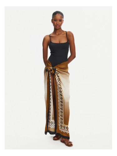 Max Mara Beachwear Бандана Ottico 2516541019 Кафяв