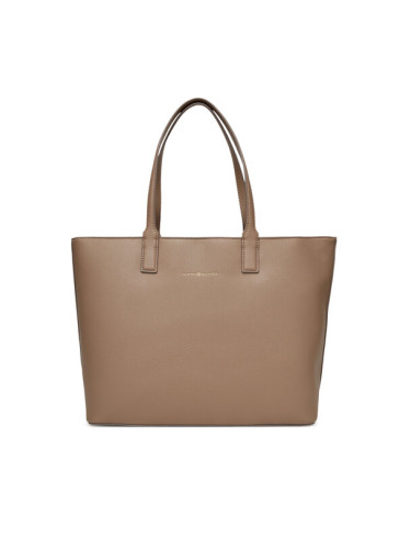 Tommy Hilfiger Дамска чанта Th Logotape Tote AW0AW17449 Бежов