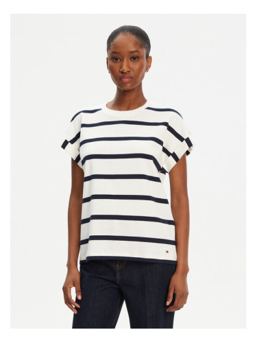 Tommy Hilfiger Тишърт Gold Button WW0WW45628 Тъмносин Regular Fit