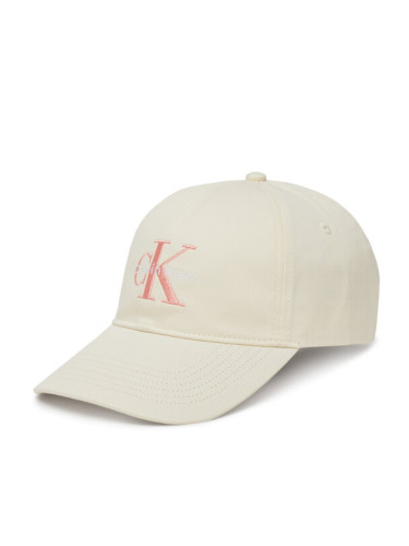 Calvin Klein Jeans Шапка с козирка Monologo LV04K5026G Жълт