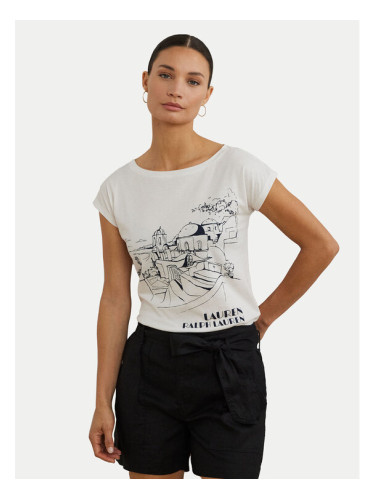 LAUREN RALPH LAUREN Тишърт 200971072002 Бял Relaxed Fit