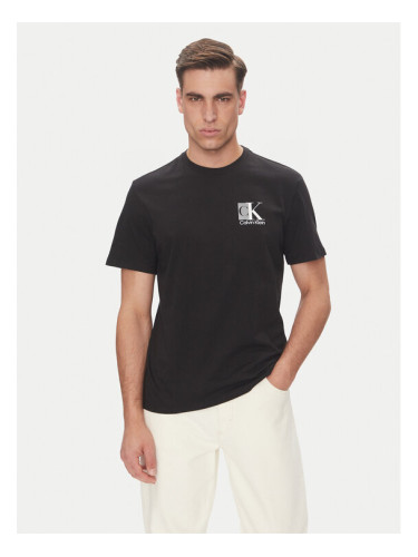 Calvin Klein Тишърт Abstract Graphic LV04RC853G Черен Regular Fit