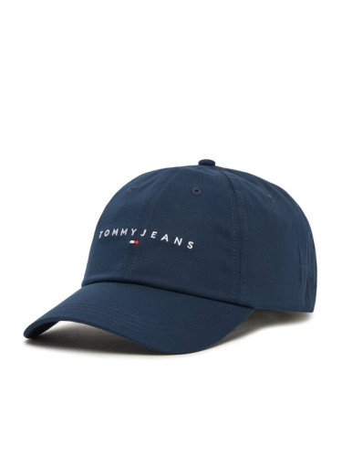Tommy Jeans Шапка с козирка Logo 6 Panel Cap AW0AW16868 Тъмносин