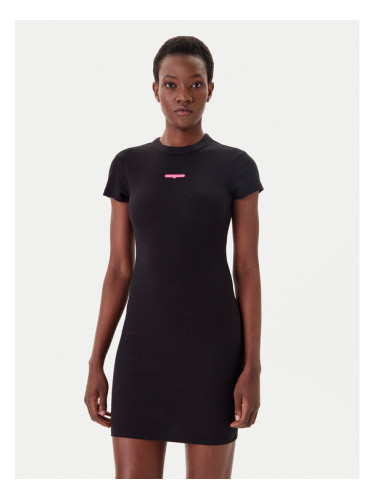 Tommy Jeans Ежедневна рокля Script DW0DW21186 Черен Slim Fit