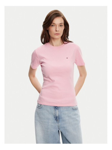 Tommy Hilfiger Тишърт New Cody WW0WW40587 Розов Slim Fit