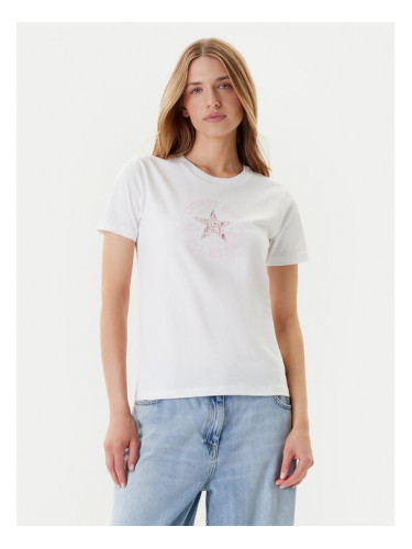 Converse Тишърт Floral Chuck Taylor 10027751-A01 Бял Regular Fit