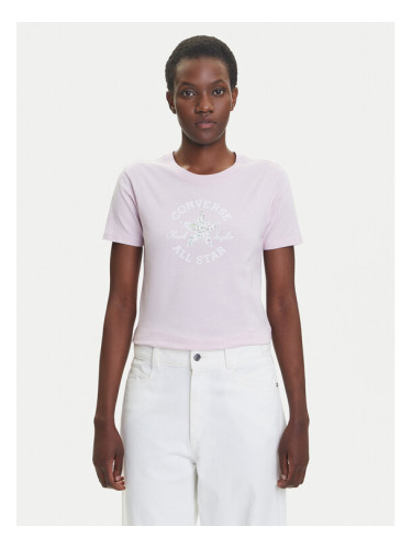 Converse Тишърт Floral Chuck Taylor 10027751-A03 Розов Regular Fit