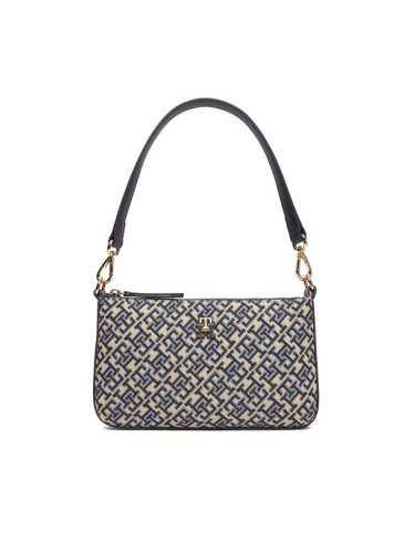 Tommy Hilfiger Дамска чанта Th Jacquard Shoulder Pouch AW0AW17828 Тъмносин