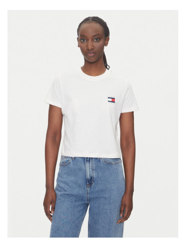 Tommy Jeans Тишърт DW0DW21423 Бял Regular Fit