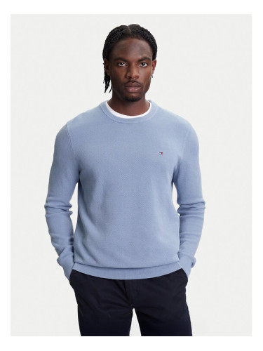 Tommy Hilfiger Пуловер Essential MW0MW36347 Светлосиньо Regular Fit