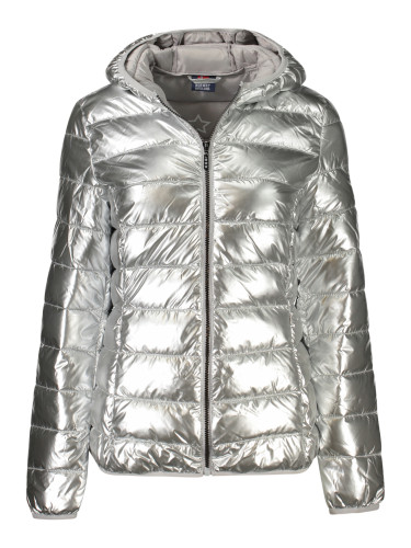 Дамско сребристо ватирано зимно яке