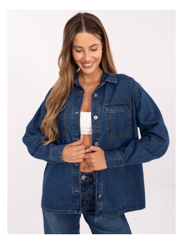 Shirt-D80026BI11280M314-dark blue