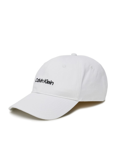 Шапка с козирка Calvin Klein Logo Embroidery LV04D5003G Бял