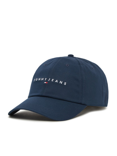 Шапка с козирка Tommy Jeans Logo 6 Panel Cap AW0AW16868 Тъмносин