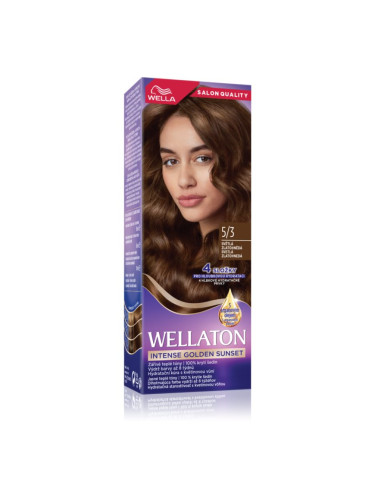 Wella Wellaton Intense Golden Sunset перманентната боя за коса с арганово масло 5/3 Light Golden Brown 1 бр.