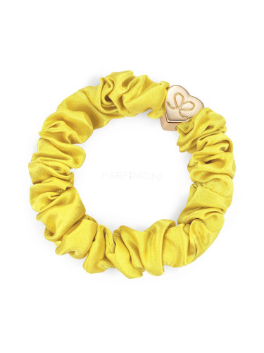By Eloise London Silk Scrunchie Gold Heart Ластик за коса за жени 1 бр Нюанс Mellow Yellow
