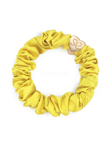 By Eloise London Silk Scrunchie Gold Heart Ластик за коса за жени 1 бр Нюанс Mellow Yellow