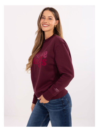 Sweatshirt-D10608BC02801A4NO-burgundy