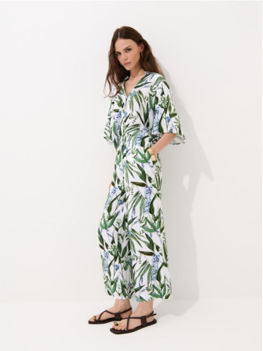 Mohito - Панталон от вискоза - бяло