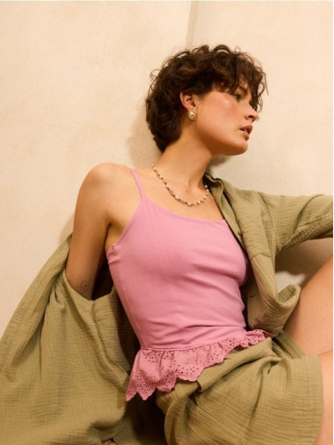 Mohito - Топ с презрамки - розово