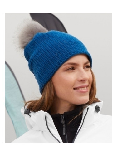 Плетена шапка с пух