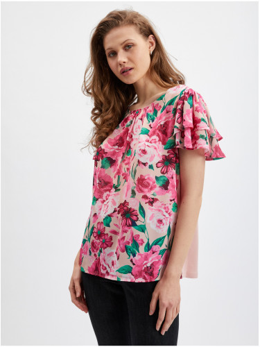 Orsay Pink Ladies Floral Blouse - Women
