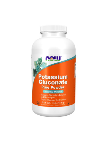 NOW - Potassium Gluconate Pure Powder - 454 гр