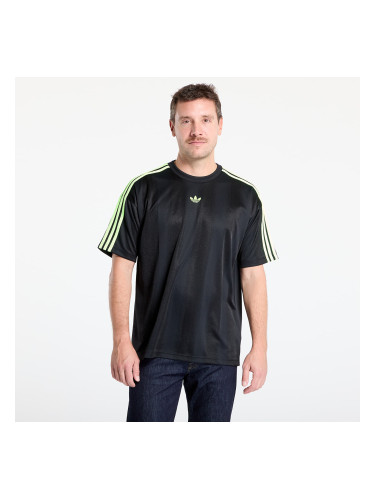 Тениска adidas Adicolor Jacquard Jersey Black / Signal Green S