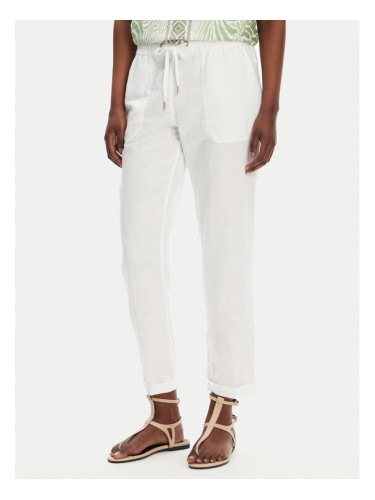 Olsen Текстилни панталони 14002404 Бял Regular Fit
