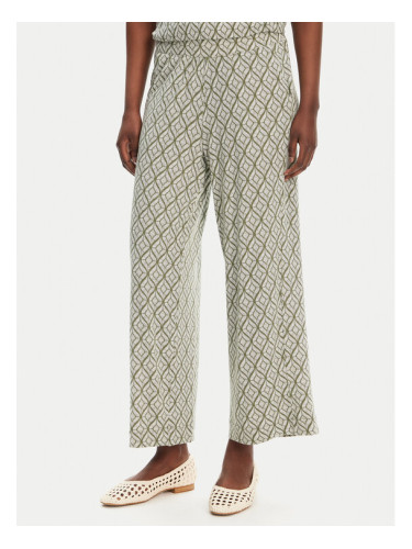 Olsen Текстилни панталони 14002433 Зелен Relaxed Fit