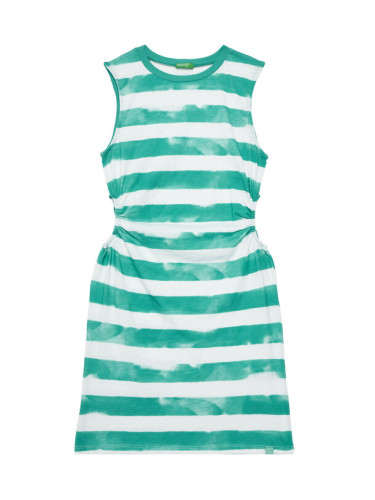 United Colors Of Benetton Лятна рокля 3SL3CV013 Зелен Regular Fit