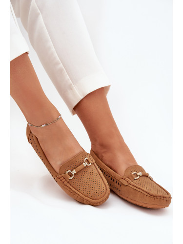 Boto Дамски Мокасини С Прозорци С Декорация Кафяви Kaydance