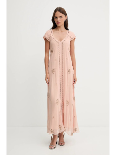 Рокля Hoss Intropia в оранжево дълга със стандартна кройка 8229124