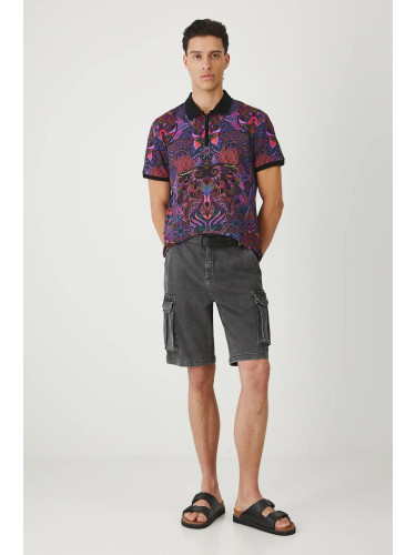 Тениска с яка Medicine с десен