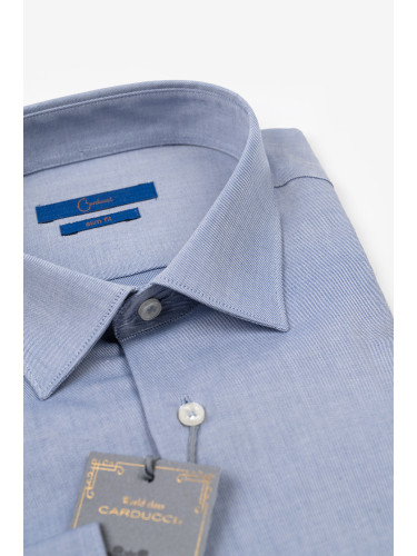 Класически мъжка риза в син цвят