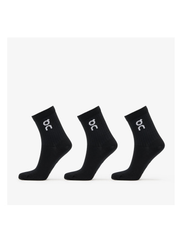 On Logo Sock High 3-Pack Black S