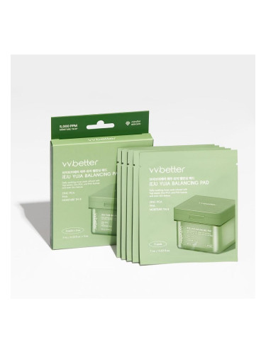 VVBETTER | Jeju Yuja Balancing Pads Mini Set 5x2 pads, 7 ml