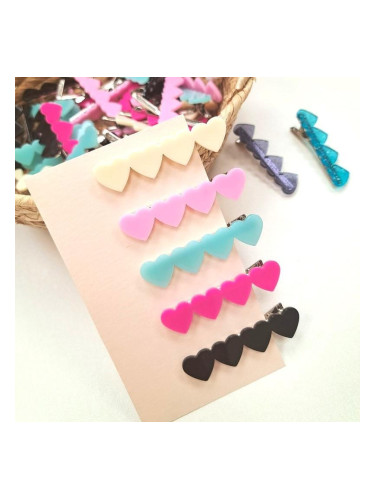 MORE.M | 4 Heart Hairpin, 5 colors