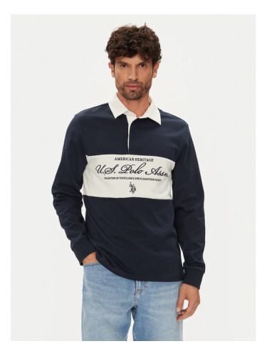 U.S. Polo Assn. Тениска с яка и копчета MUP4075 Тъмносин Regular Fit