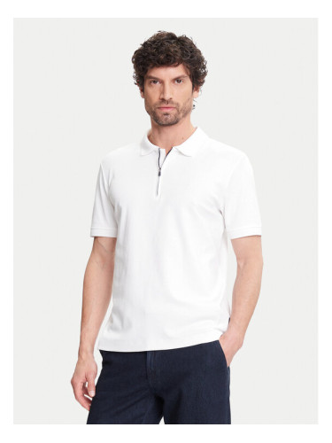 Pierre Cardin Тениска с яка и копчета C5 21455.2119 Бял Regular Fit