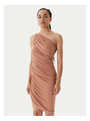 NORMA KAMALI Коктейлна рокля ST1253MD288833 Бежов Slim Fit