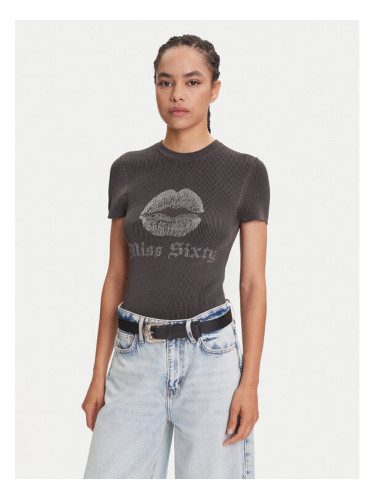 Miss Sixty Тишърт 6S1RJ23100 Сив Slim Fit