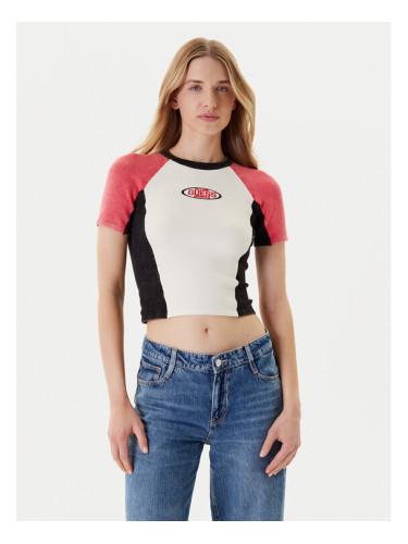 Guess Тишърт W5YR44 Z2YJ2 Екрю Regular Fit