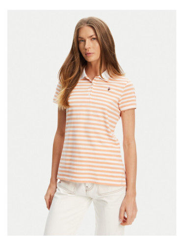 U.S. Polo Assn. Тениска с яка и копчета WUP1310 Оранжев Regular Fit